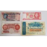 THREE BANKNOTES comprising a Bank Of England 10 Shilling note, numbered B16Y520000, Bank Of