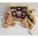 STEIFF JACKIE BEAR with ear button and label marked 0004960n and a label 'Jackie Replica 1953', with