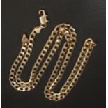 NINE CARAT GOLD CURB LINK NECK CHAIN approximately 15.2 grams