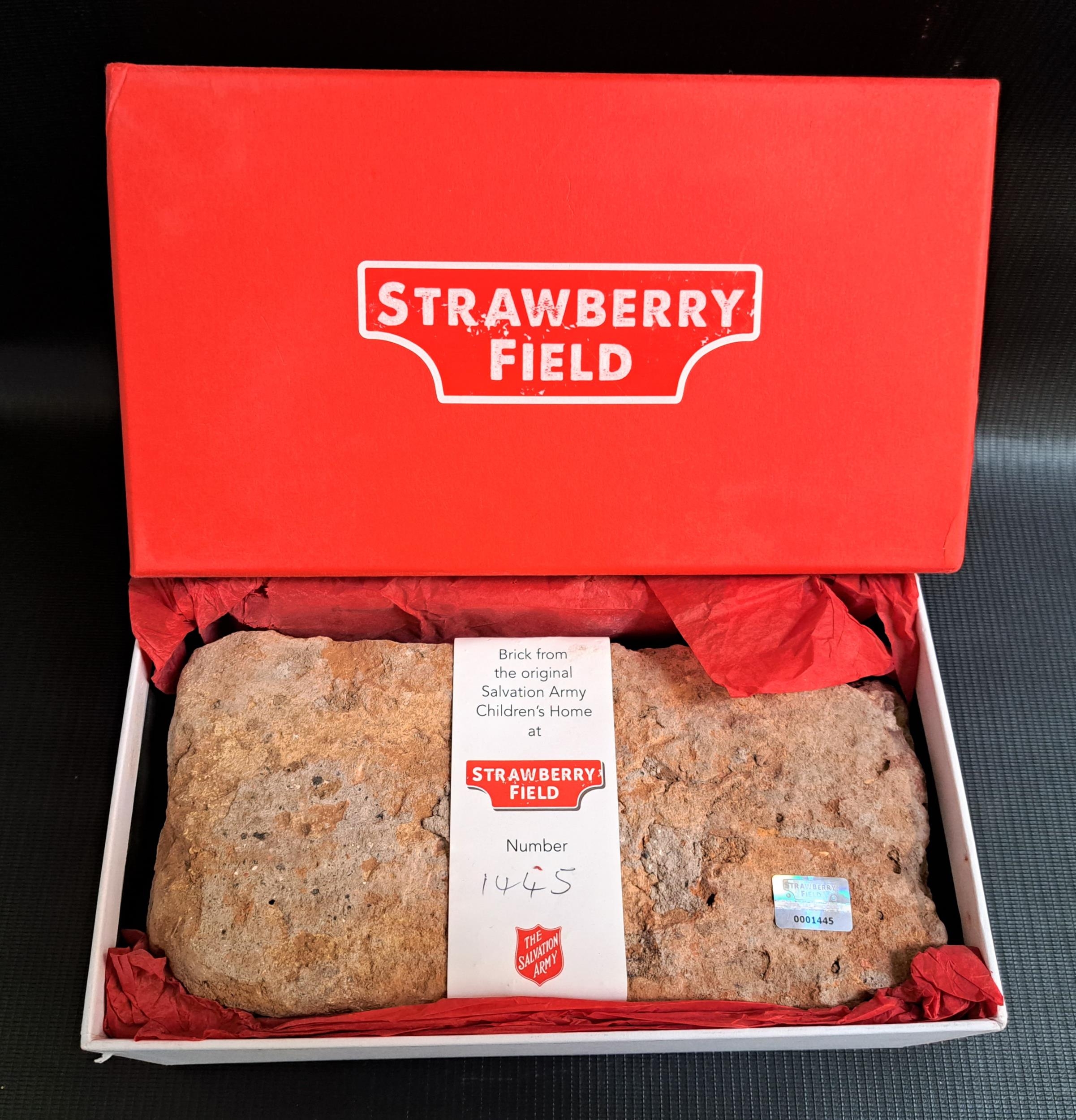 LIMITED EDITION STRAWBERRY FIELD RECOVERED BRICK from the original Salvation Army Children's Home at