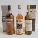 THREE BOTTLES OF SCOTCH WHISKY comprising one bottle of Ghillie 8 year old Pure Malt Scotch