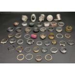 SELECTION OF SILVER AND OTHER RINGS including statement rings, stone set rings, bands and stacking