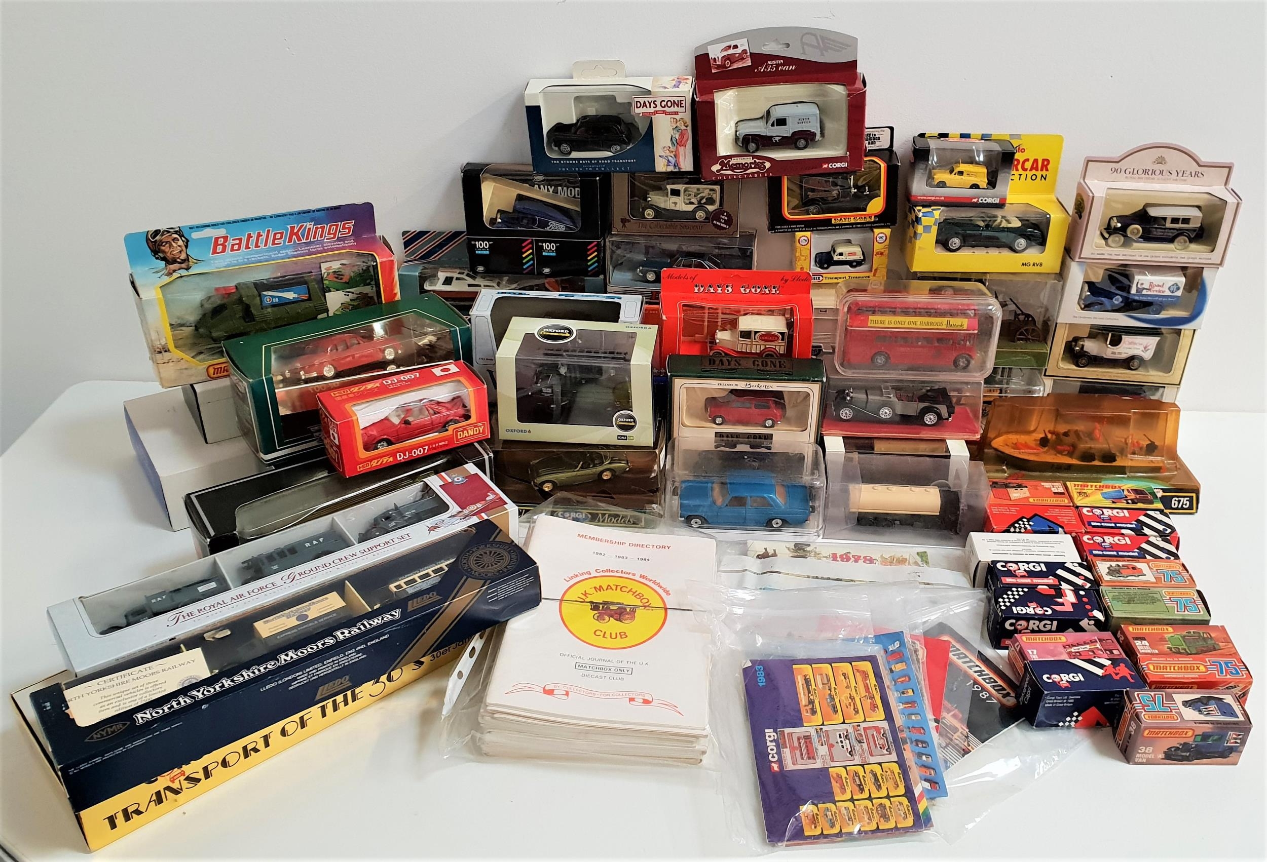 SELECTION OF DIE CAST VEHICLES with examples from Corgi, Matchbox, Tomy, Dinky and Lledo (56)