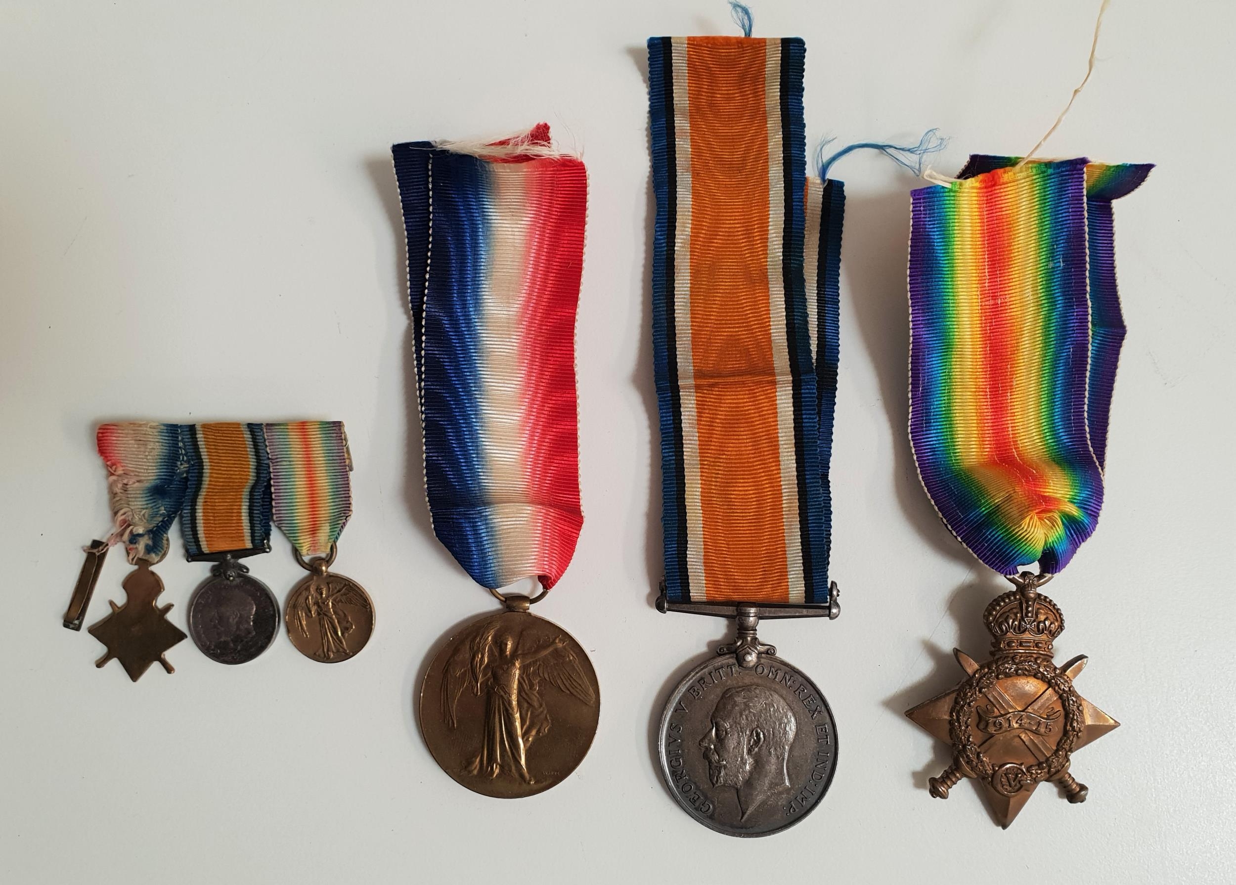 WWI MEDAL TRIO awarded to 81186 J. Hogg P.E. comprising 1914-15 Star, 1914-1918 medal and The