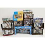 SELECTION OF CORGI CIE CAST PLANES comprising two Vulcans, two USAAF Mustangs, Hawker Hurricane,