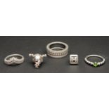 SELECTION OF PANDORA JEWELLERY comprising a Little Girl charm, an Alpha H charm, a Princess Wishbone