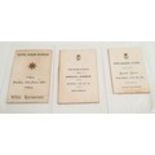 MILITARY INTREST three regimental Annual Dinner menus for the Royal Horse Guards, Tuesday 12th