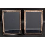 PAIR OF ELIZABETH II SILVER EASEL PHOTOGRAPH FRAMES with beaded borders, Sheffield 1991 by Carr's,