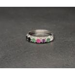 GEM SET ACROSTIC 'DEAREST' RING set with the following sequence of stones: diamond, emerald,