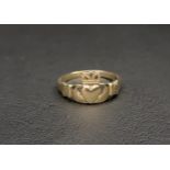 NINE CARAT GOLD CLADDAGH RING approximately 4.2 grams, ring size T