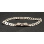 GUCCI TIGER HEAD 925 STERLING SILVER BRACELET the two tigers heads on a curb link bracelet with a