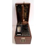 CAMBRIDGE ELECTRITE CARDIOGRAPH MACHINE in a fitted mahogany case