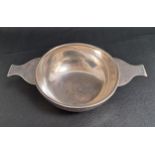 SCOTTISH HAMILTON & INCHES SILVER QUAICH with inscription 'A.D.McEwen. From the Chairman and