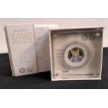 THE ROYAL MINT BEATRIX POTTER SILVER PROOF 50p COIN - TOM KITTEN in display case and box,