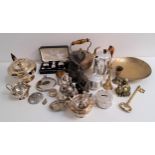 GOOD SELECTION OF METALWEAR including a picquot coffee pot and sugar bowl; a Wembley 1924 trinket