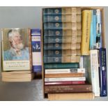 SELECTION OF BOOKS including biographies, travel, Everyman's Encyclopaedia of 1958, eight volumes,