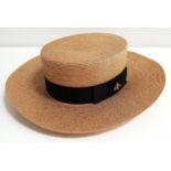 GUCCI LAMÉ PAPIER HAT The high-domed hat made from a special straw effect fabric interwoven with