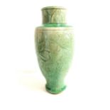 15th/16th CENTURY CHINESE CELADON VASE possibly Longquan, the body decorated with incised