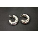 IPPOLITA THICK HAMMERED ROUND HOOP EARRINGS in sterling silver, approximately 9.3 grams