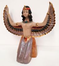 MARCO GINER FIGURINE OF CLEOPATRA kneeling with her arms outstretched, 39cm high