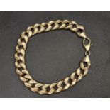 NINE CARAT GOLD CURB LINK BRACELET approximately 15.8 grams and 24cm long