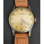 GENTLEMAN'S TUDOR WRISTWATCH circa1950s/60s, the dial with Arabic numerals and subsidiary seconds