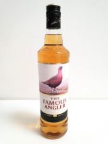 THE FAMOUS ANGLER Famous Grouse Blended Scotch Whisky labelled as "The Famous Angler" and