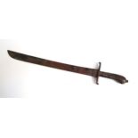 IMPERIAL GERMAN M1829 FACHINENEMESSER SHORT SWORD with a single edged rounded point 47cm long blade,