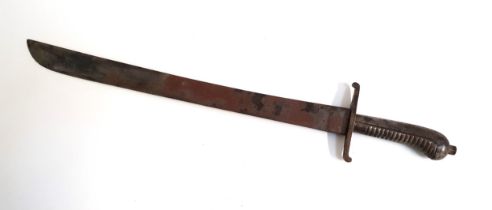 IMPERIAL GERMAN M1829 FACHINENEMESSER SHORT SWORD with a single edged rounded point 47cm long blade,