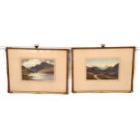 DONALD A PATON The Grampians from Boat of Garten and Ben Lomond on the loch, two watercolours,