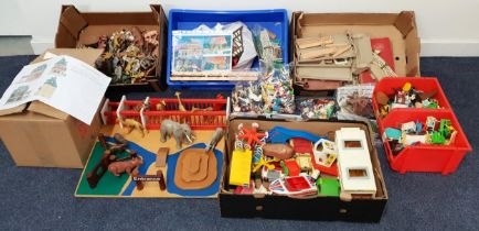 VERY LARGE SELECTION OF PLAYMOBIL including a Victorian grand mansion with figures and furniture,