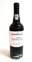 CHURCHILL'S QUINTA DA AGUA ALTA VINTAGE PORT - 1996 12 bottles, in original wooden case, 75cl and