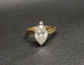 IMPRESSIVE DIAMOND SOLITAIRE RING the marquise diamond approximately 2.1cts (measuring approx.