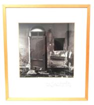CLIVE VINCENT JACHNIK Door, Polish ghetto, Warsaw 1989, photographic print, signed label to verso,