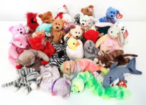 SELECTION OF THIRTY BEANIE BABIES comprising 2004 Holiday Teddy, Rescue, Eggbert, Squirmy, 1999