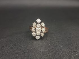 LATE GEORGIAN/EARLY VICTORIAN DIAMOND CLUSTER RING the old cut diamonds totalling approximately 1.