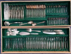 ELKINGTON & CO WESTMINSTER PATTERN CANTEEN OF FLATWARE comprising twelve place settings with