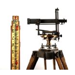Early 20th Century French brass and steel, surveyor's theodolite by JL Sanguet, Inventeur