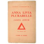 Joyce James. Anna Livia Plurabelle, Criterion Miscellany No. 15; Fragment of Work in Progress, Faber