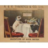 Advertising, Irish show card "A. & R. Thwaites & Co. Ltd. - Sackville Street, Dublin. - Inventors of