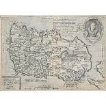 1600, Map of Ireland by Matthias Quad (1557-1613) an engraved map of Ireland, Hiberniae, from his