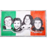 1981 (May) Banner commemorating the deaths by hunger strike of Bobby Sands, Francis Hughes,
