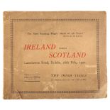 Rugby, Ireland v Scotland 1927, The Irish Times Pictorial Record of the Ireland v Scotland match