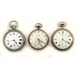 Omega pocket watch. A vintage Omega white metal open-face pocket watch, the white enamelled 42mm