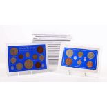 Britain, Elizabeth II pre-decimal coin sets, in Perspex cases, 1953-1967 inclusive; also 1967 (