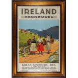 Travel Poster, Ireland, Connemara. A Great Southern Railways (Ireland) railway poster, "Ireland -