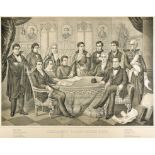 Ireland's Illustrious Sons, large-scale lithograph depicting Irish patriots from throughout the
