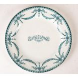 Loughrea Temperance Club, a Crown Pottery, Empire pattern side plate, the central reserve with