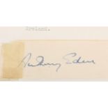 1950s. A collection of fifteen autographs of senior British politicians, civic leaders and