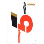 1960 Guinness poster by Abram Games (1914-1996) "Guinness 5 Million Daily", silkscreen printed by